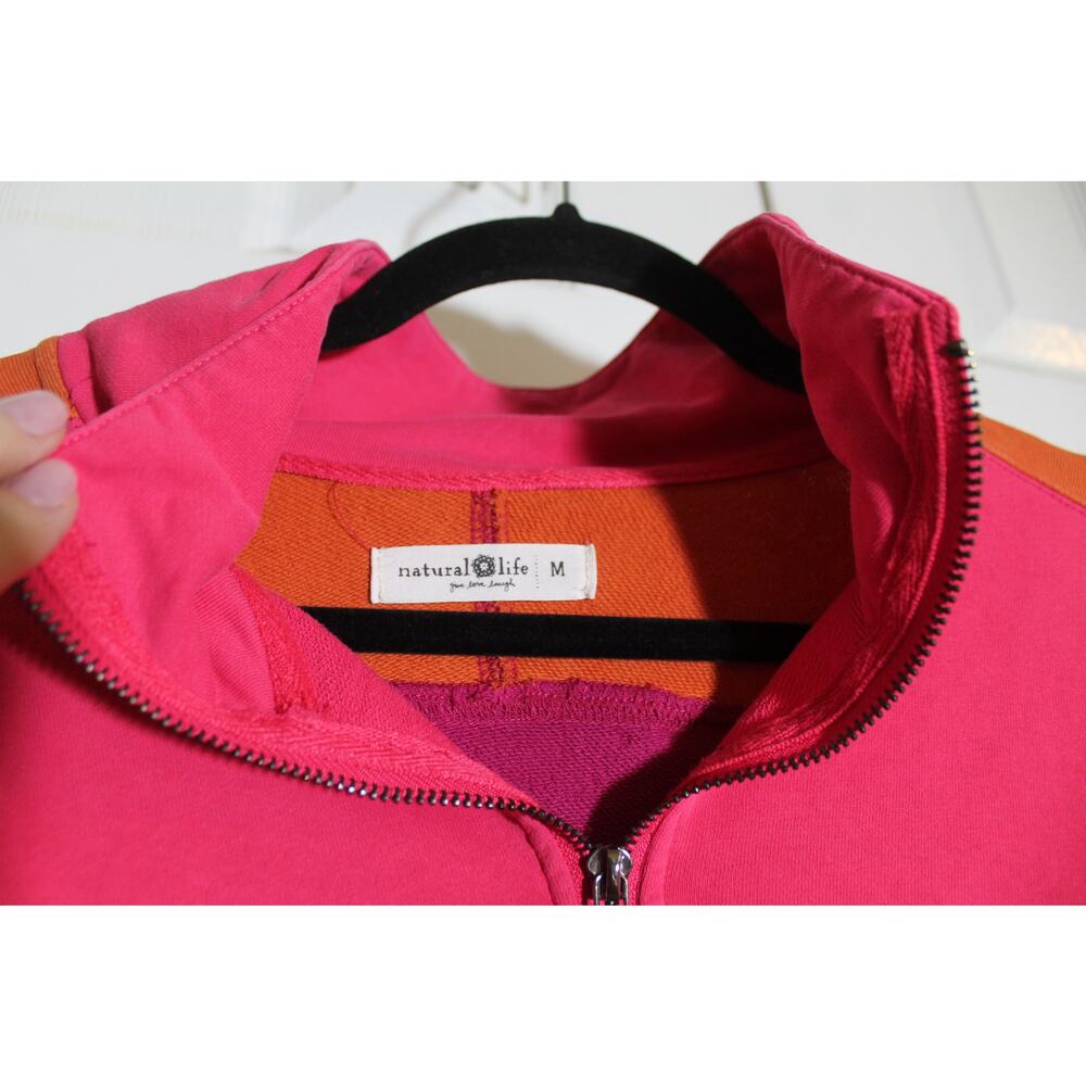 Natural Life 'Jess' Colorblock French Terry Quarter Zip Sweatshirt sz M - Picture 4 of 5